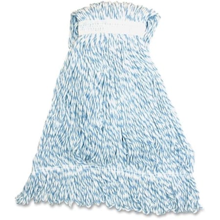 Genuine Joe Blue Stripes Hygrade Rayon Mophead, Medium GJOMBW1BCT